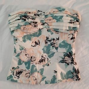 Women G by GUESS Floral Structured Corset Tube Top